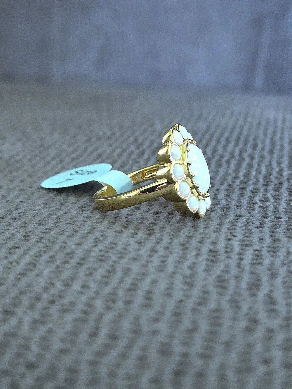 Prime Art & Jewel (PAJ) Oval Halo😇Lab🧪 Created Opal Ring💍 - NWT - Picture 5 of 16